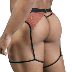 CandyMan String et Porte-Jarretelles Moreyo Terracotta